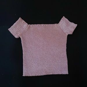 Super cute velour shirt. Dusty pink. Size small. Cap sleeve.